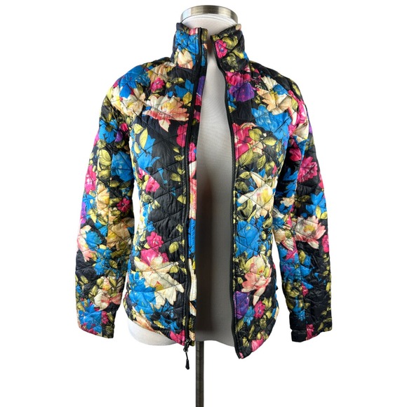 The North Face Floral Lotus Jacket Quilted Thermoball Puffer Full Zip Size Small - Picture 7 of 14